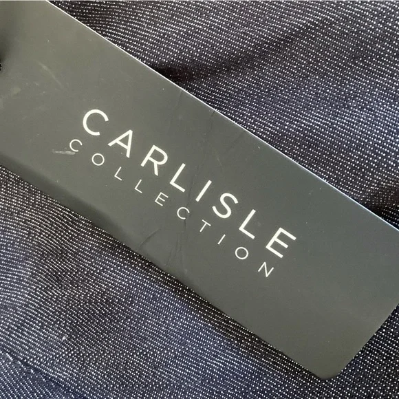 Carlisle Collection NWT Denim Blue Bell Dress Short Sleeve Fit Flare Dress - Picture 6 of 13